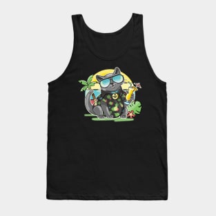 Cute Summer Cat Tank Top